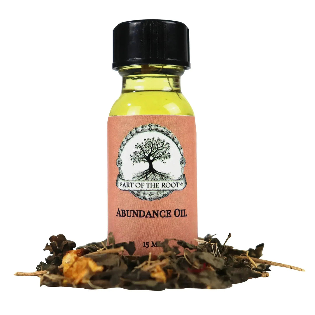 Abundance Oil for prosperity and blessings handmade in USA.