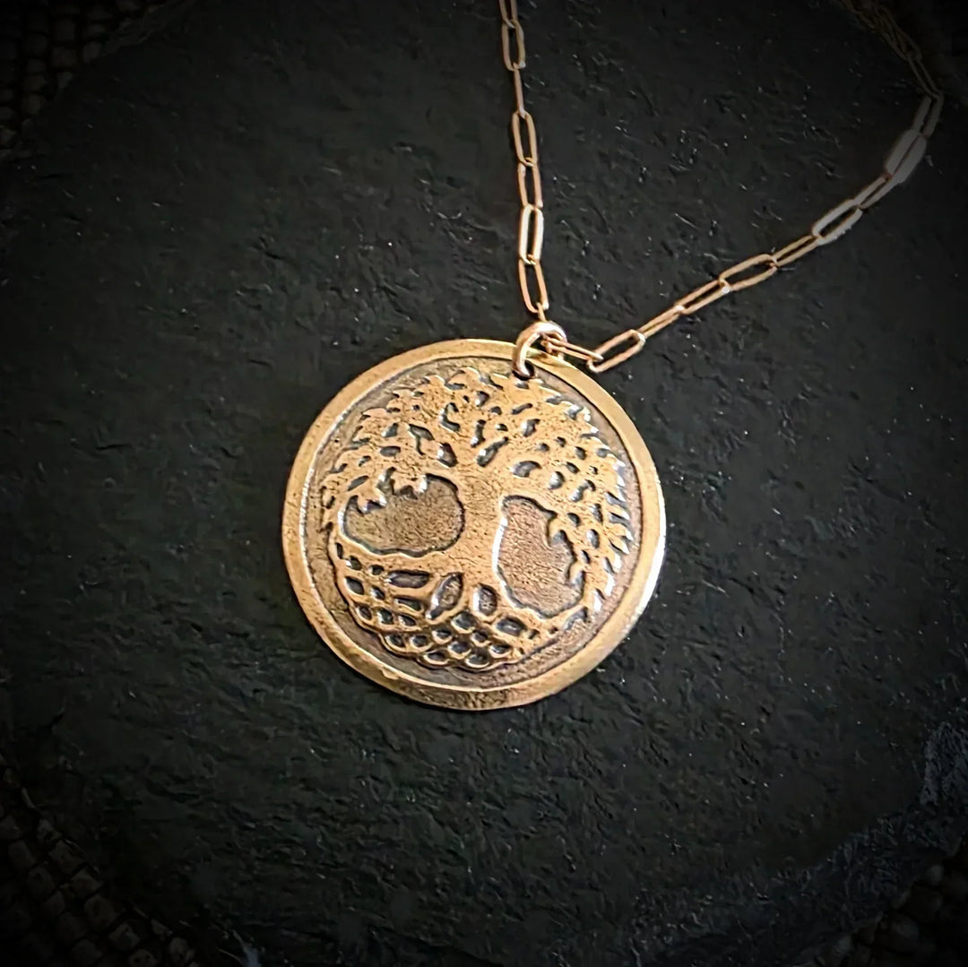 Tree of Life Amulet Necklace in Bronze