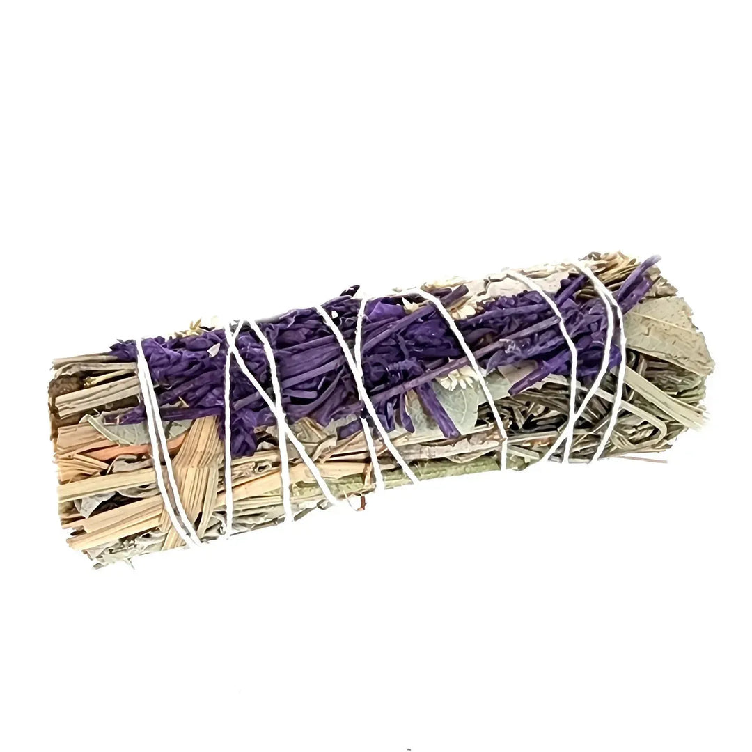 A 7 Herb Smudge Stick for Protection and Purification.