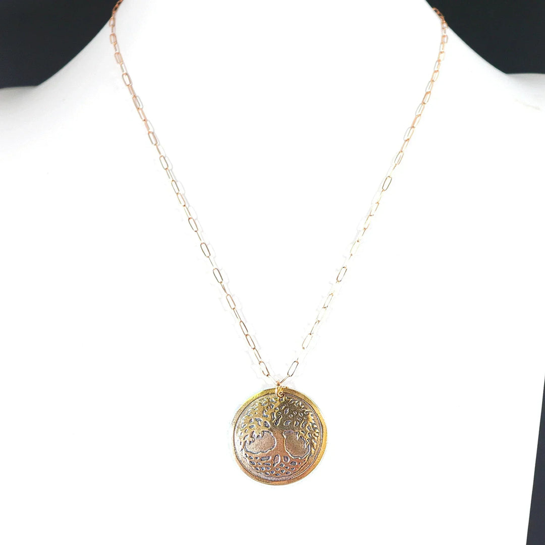 Tree of Life Amulet Necklace in Bronze