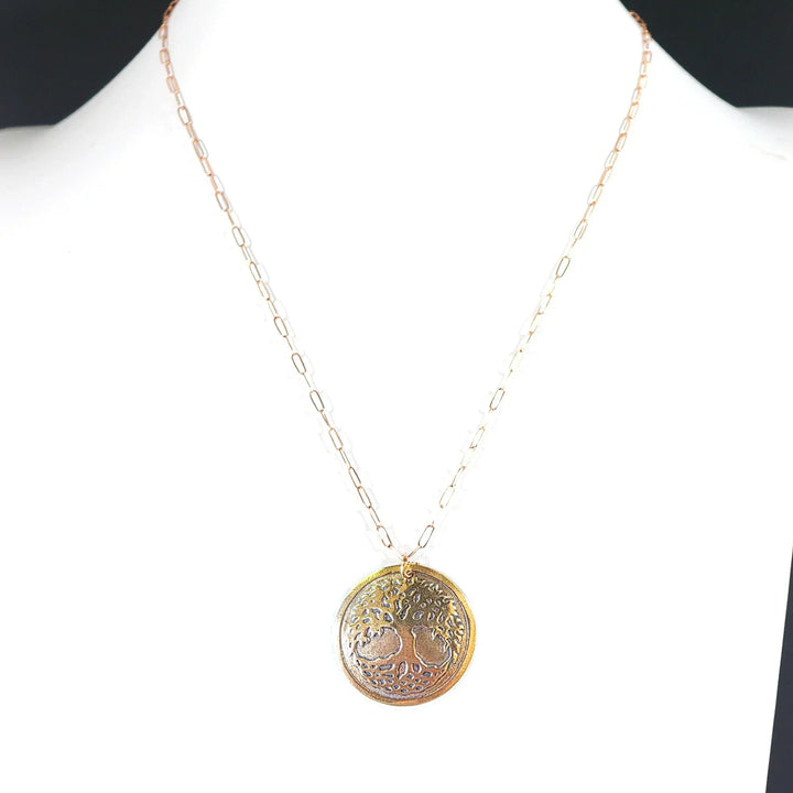 Tree of Life Amulet Necklace in Bronze