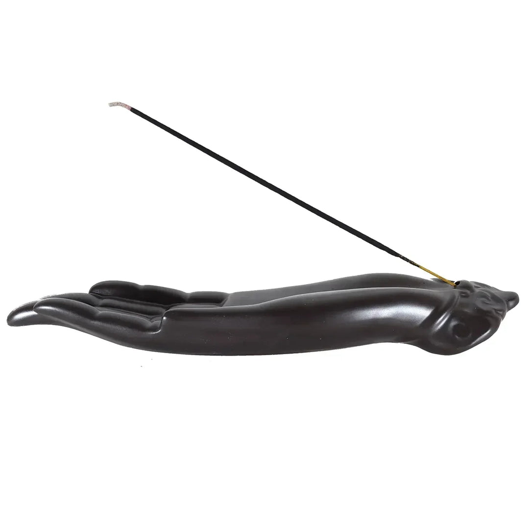 Buddha Hand Incense Holder in Black