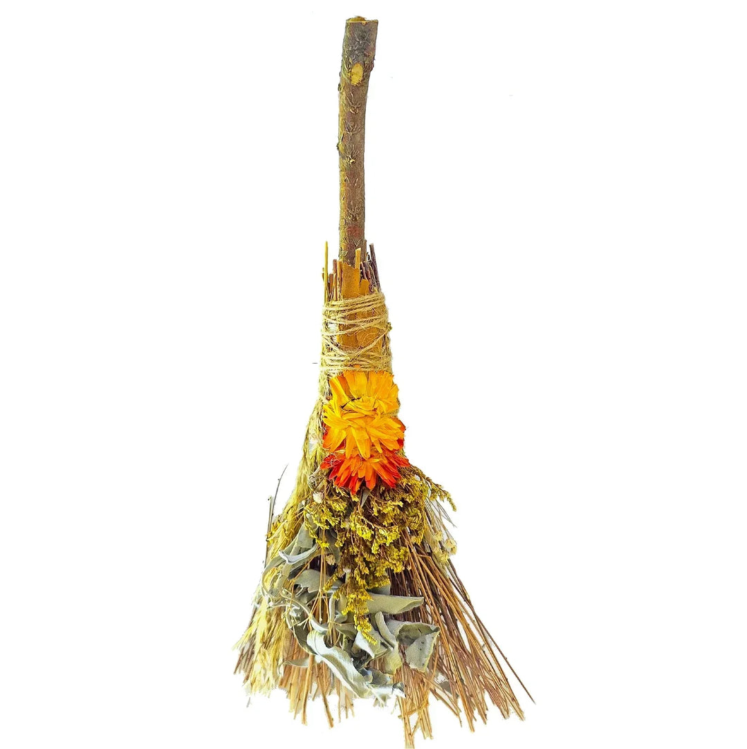 12-Inch Witch Besom for Smudging, Rituals, and Witchy Decor