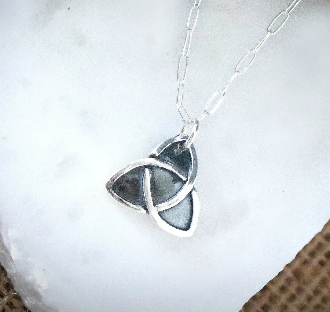 Triquetra Necklace – Fine Silver Celtic Knot Pendant on Silver Chain