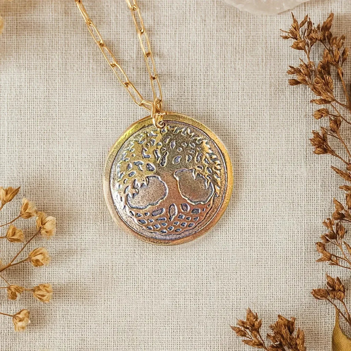 Tree of Life Amulet Necklace in Bronze