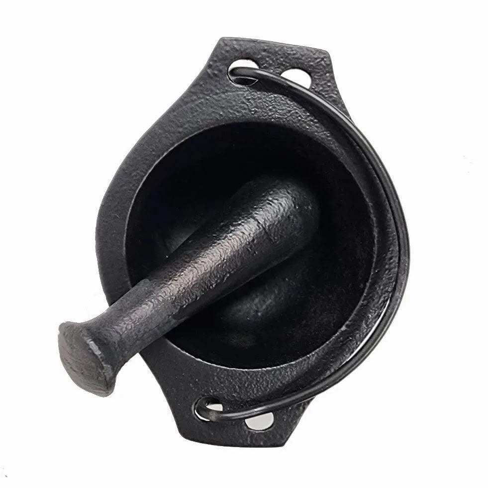 Cast Iron Cauldron Mortar Pestle 3" - Art Of The Root