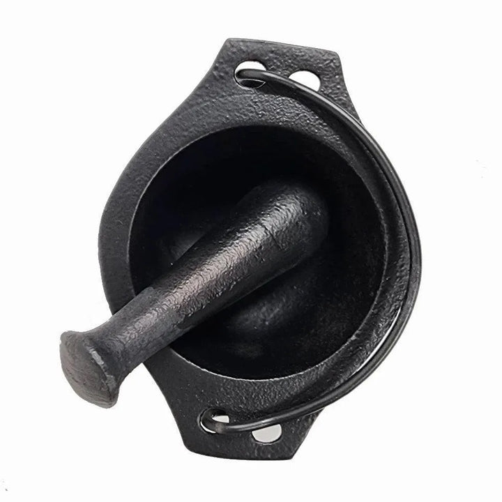 Cast Iron Cauldron Mortar Pestle 3" - Art Of The Root