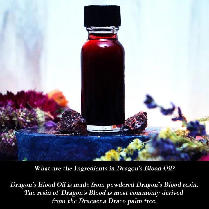 A list of the ingredients in Art of the Roots Dragon Blood Oil.