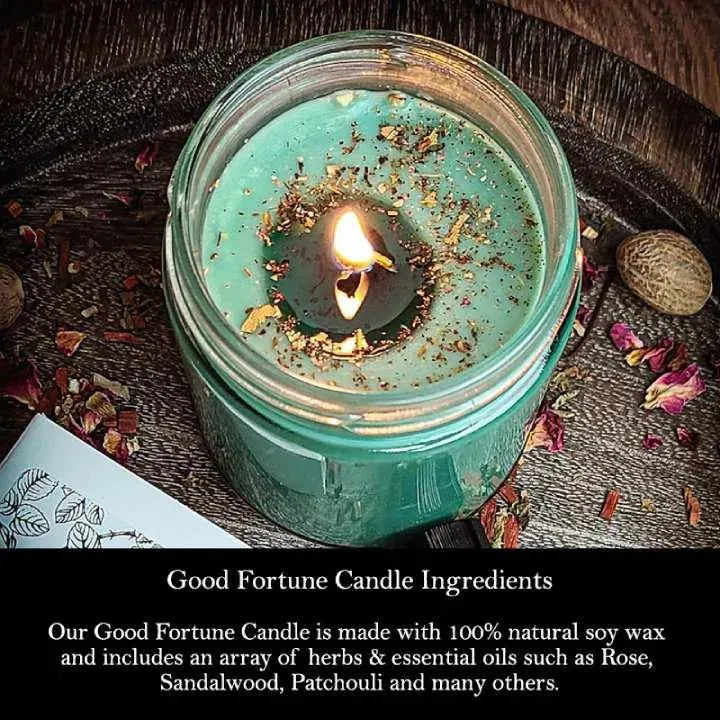 Good Fortune Soy Candle for Abundance, Blessings, Luck, & Wishes - Art Of The Root