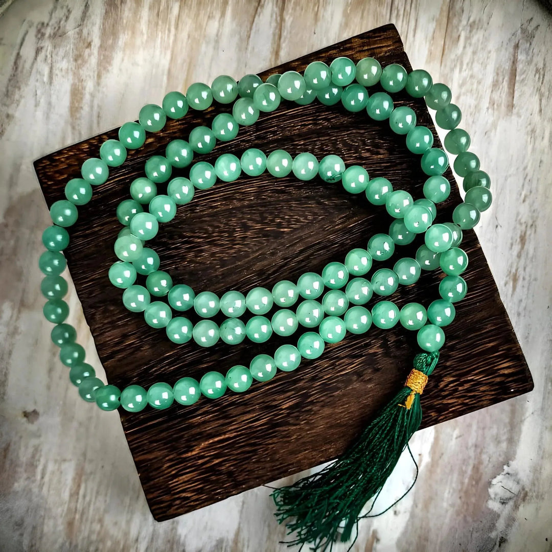 Green Aventurine Mala Beads - Art Of The Root
