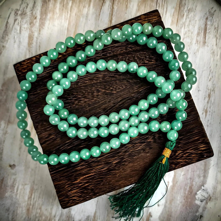 Green Aventurine Mala Beads - Art Of The Root