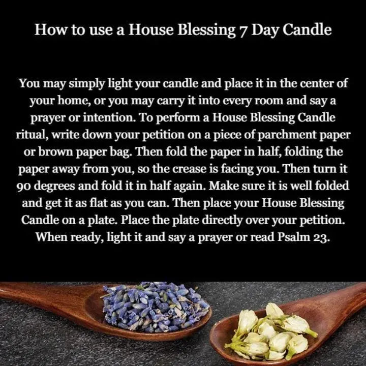 House Blessing 7 Day Candle for Good Fortune & Protection - Art Of The Root