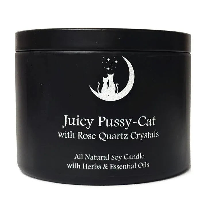A Juicy Pussy-Cat Candle from Art of the Root. Try this handmade seduction candle today.
