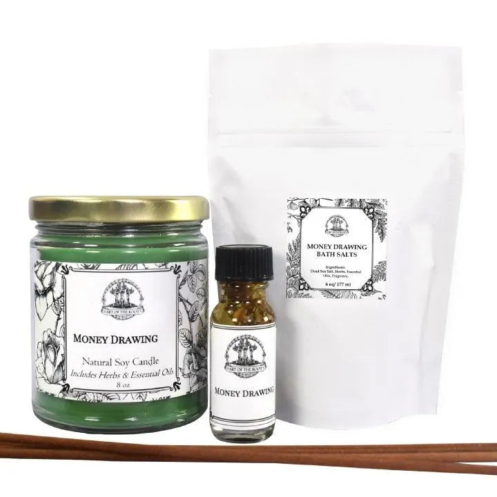 Money Drawing Spell Kit for Cash, Prosperity, Success, Financial Security & Abundance.