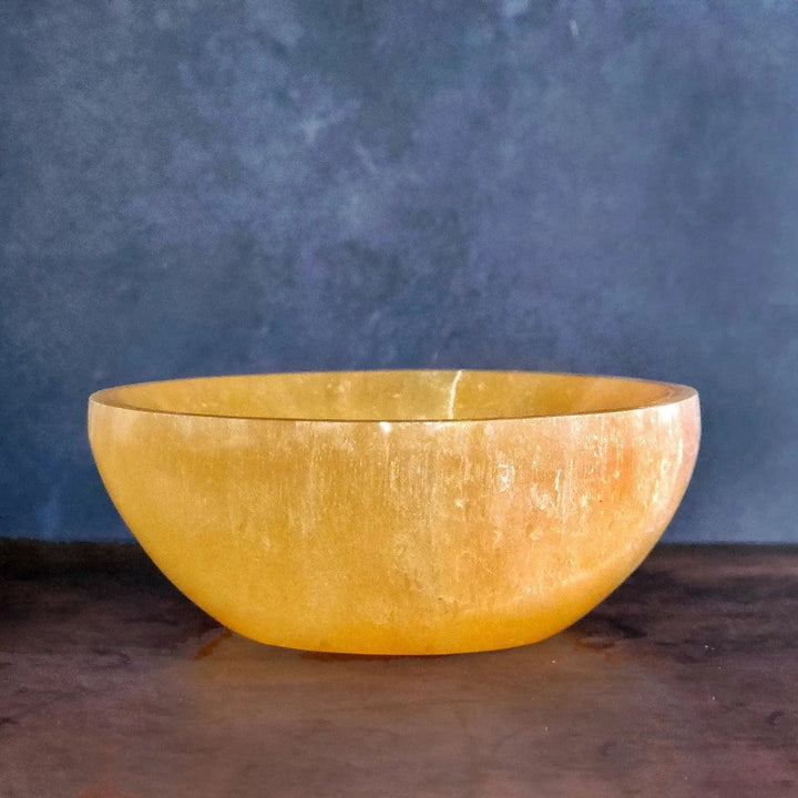 Orange Selenite Crystal Bowl for Manifestation, Creativity and Energy - Art Of The Root