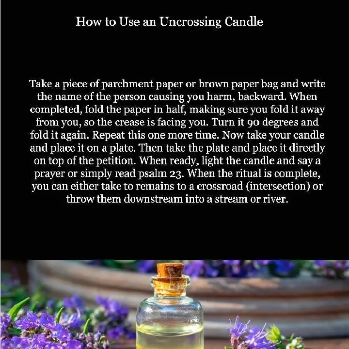 Uncrossing Soy Spell Candle for Hexes, Crossed Conditions & Jinxes - Art Of The Root