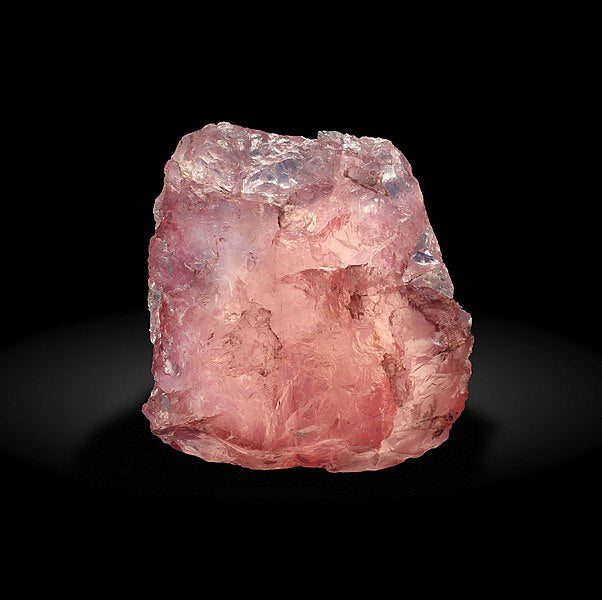A large rose quartz crystal. Read to learn how to cleanse rose quartz