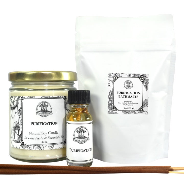 Purification Spell Kit for Negativity, Spiritual Cleansing & to Dispel Unwanted Influences - Art of the Root