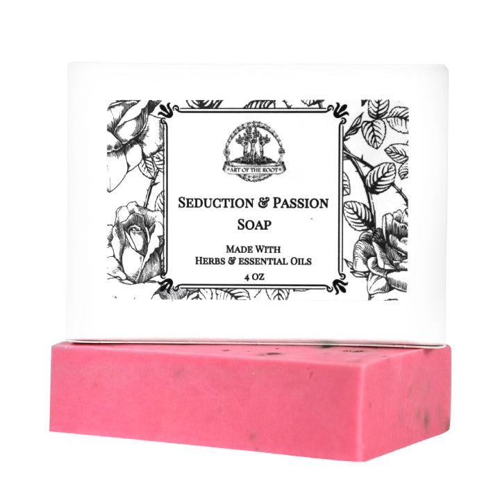 Seduction & Passion Shea Herbal Soap Bar For Wiccan, Pagan, Conjure & Hoodoo Spells & Rituals - Art of the Root