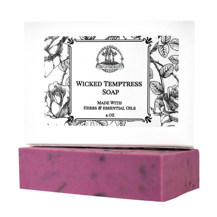 Wicked Temptress Shea Herbal Soap Bar with Pheromones for Attraction, Seduction & Passion - Art of the Root