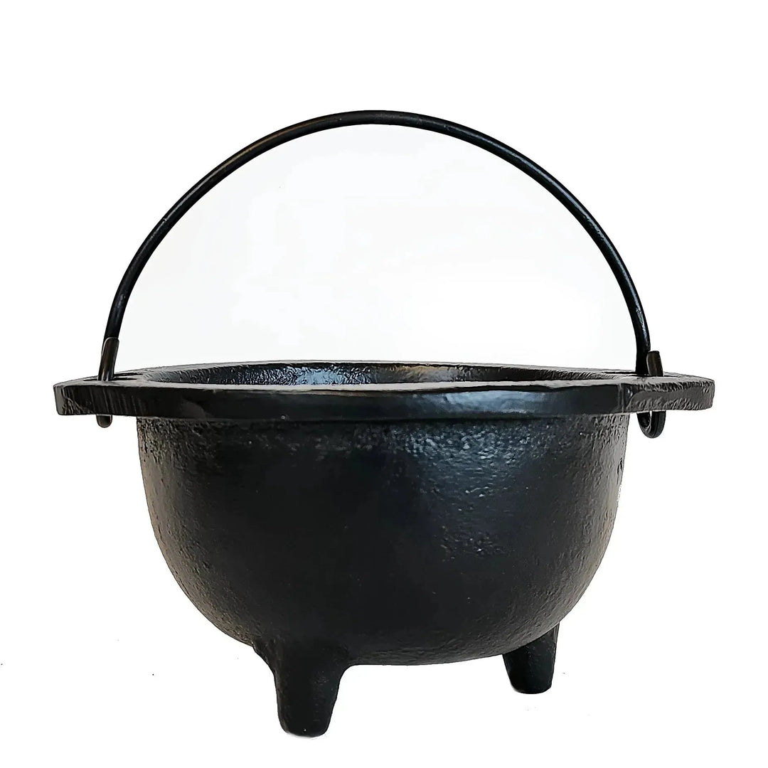 5" Cast Iron Cauldron for Blending Herbs, Melting Wax, Burning Incense - Art Of The Root