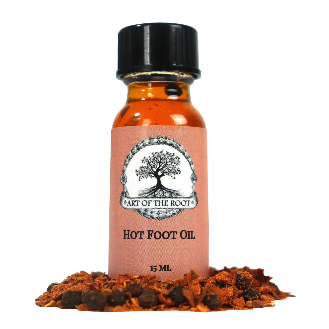 Banish negative people with handmade Hot Foot Oil by Art of the Root.