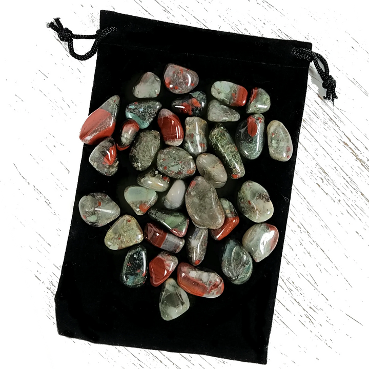 Bloodstone Polished Stones for Meditation, Chakra Healing, and Spiritual Practices