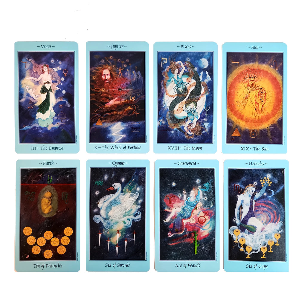 Celestial Tarot Deck Imagery – Constellations, Zodiac Signs, and Mythological Figures