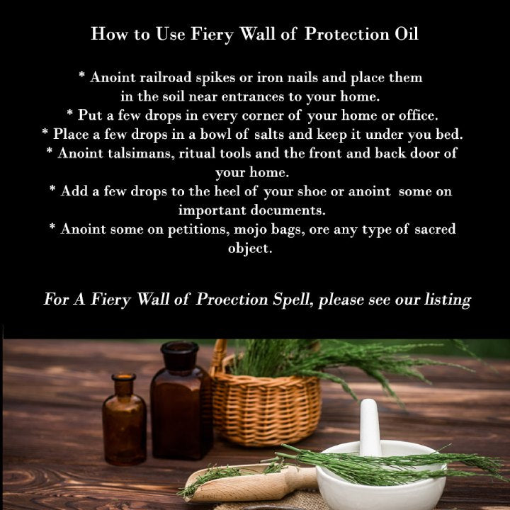 Fiery Wall of Protection Oil - Art of the Root