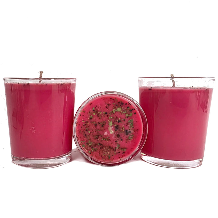Fiery Wall of Protection Candles with Herbs and Essential Oils for Spiritual Protection