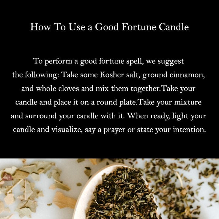 Good Fortune Soy Candle for Abundance, Blessings, Luck, & Wishes - Art of the Root