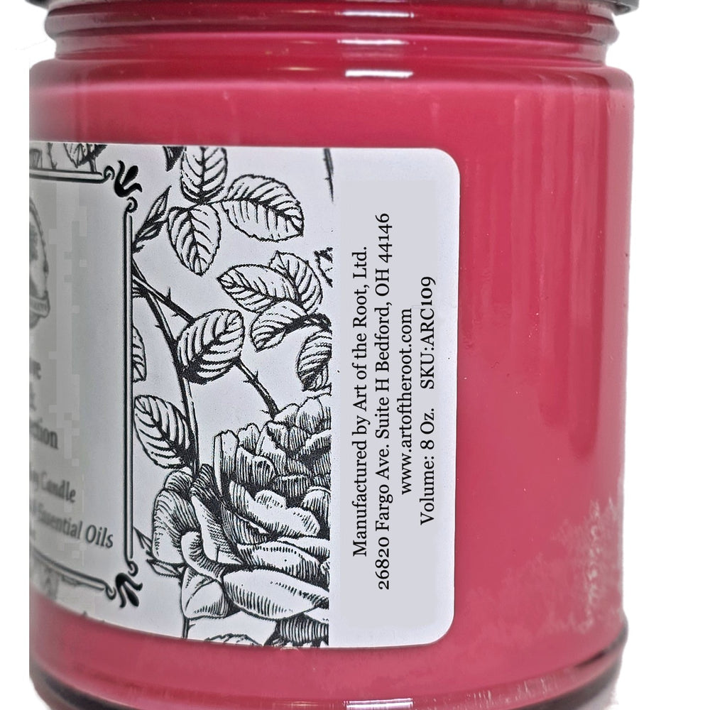 Love Spell Soy Herbal Candle Side View