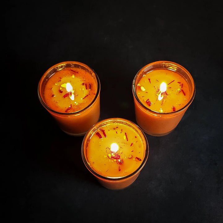 Manifestation Soy Votive Candle Set for Abundance & Prosperity