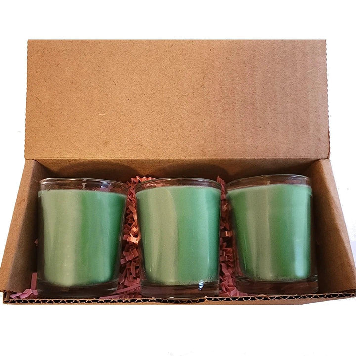 Money Votive Candle Set in Box with Herbs and Soy Wax