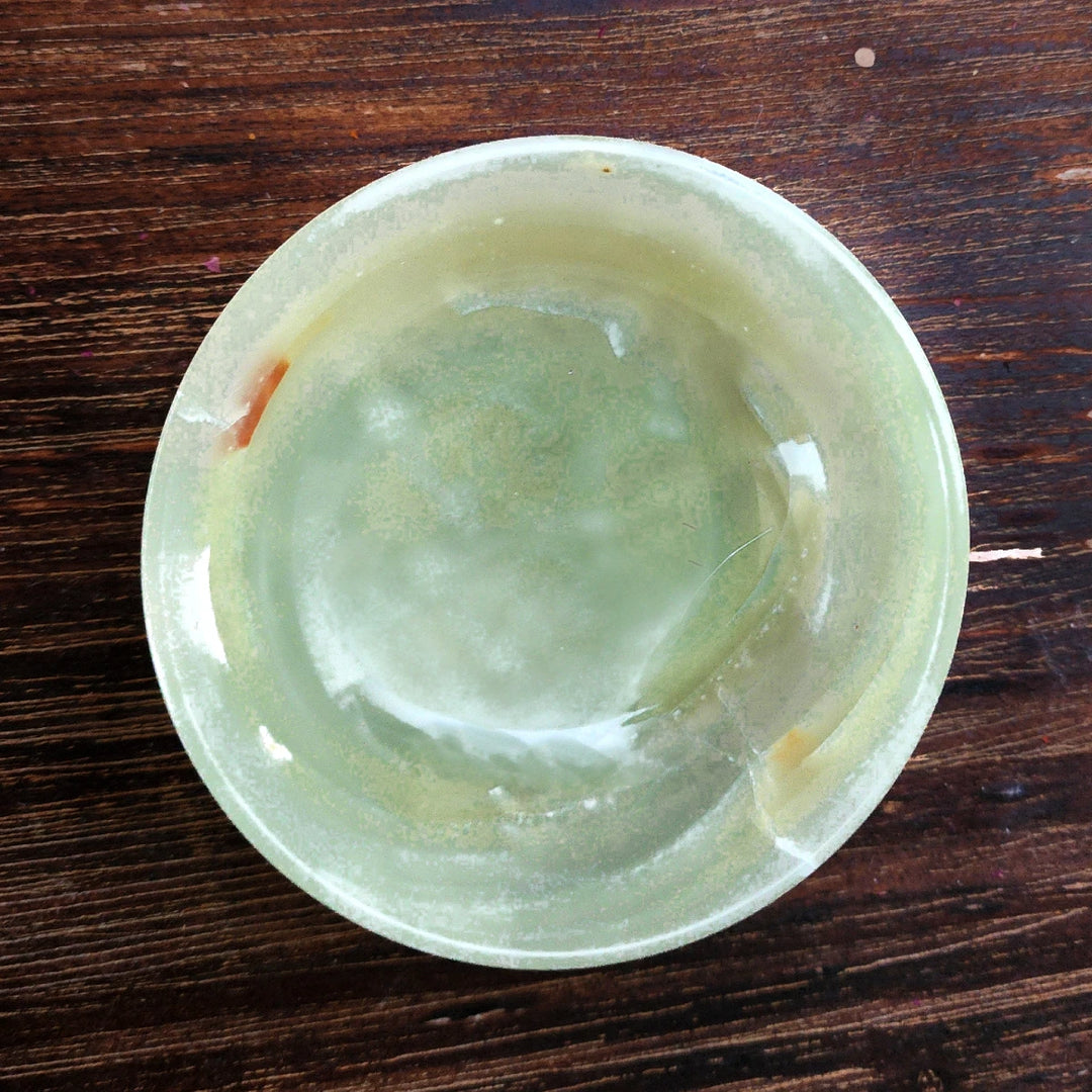 Green Onyx Bowl 4" for Strength, Healing and Focus