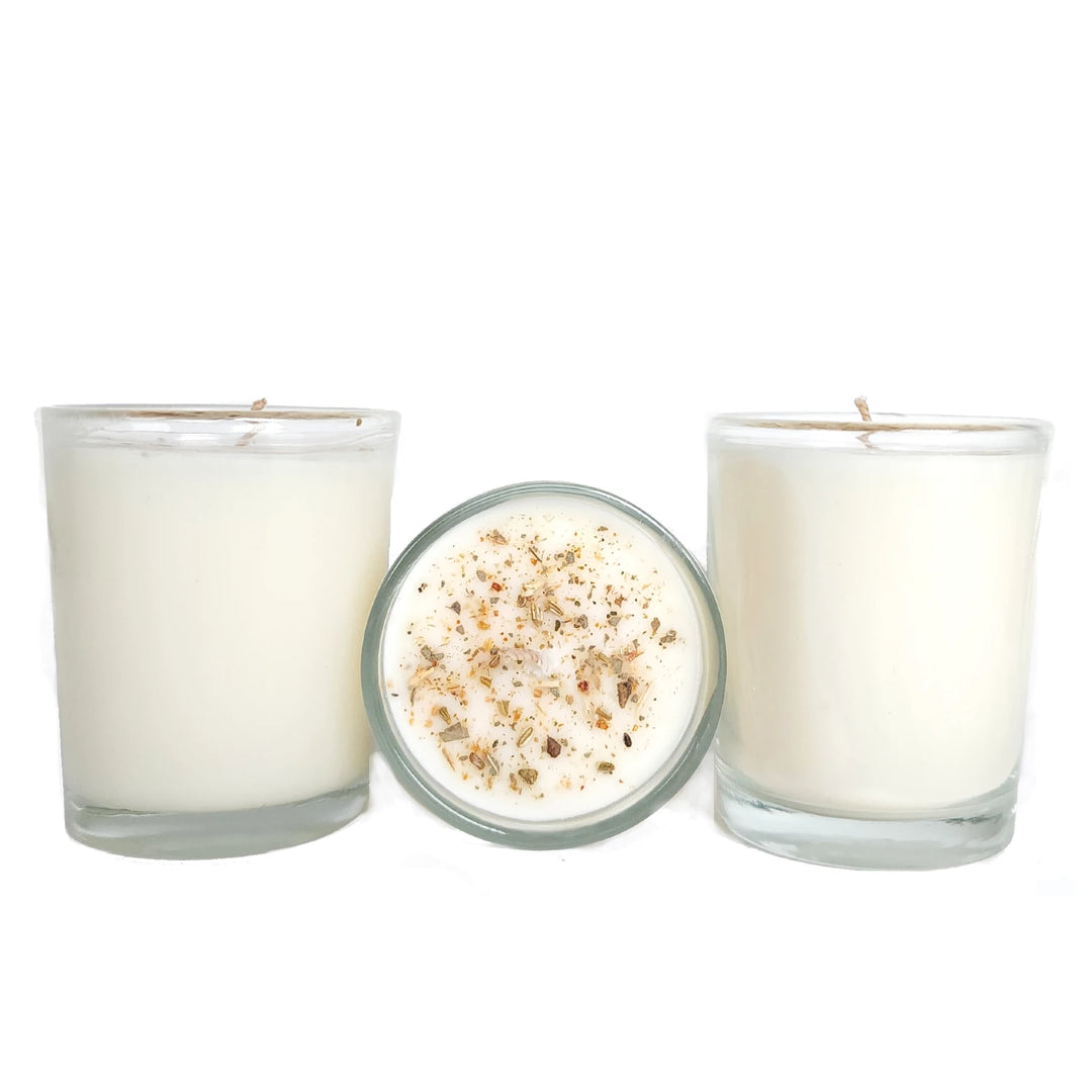 Purification Soy Votive Candle Set for Rituals and Energy Cleansing.