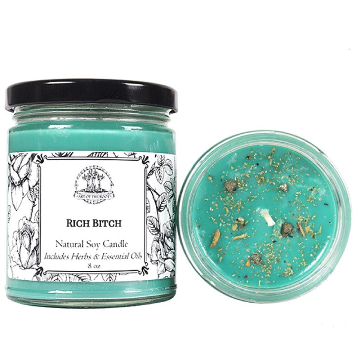Rich Bitch Soy Candle for Wealth, Luxury & Prosperity - Art of the Root