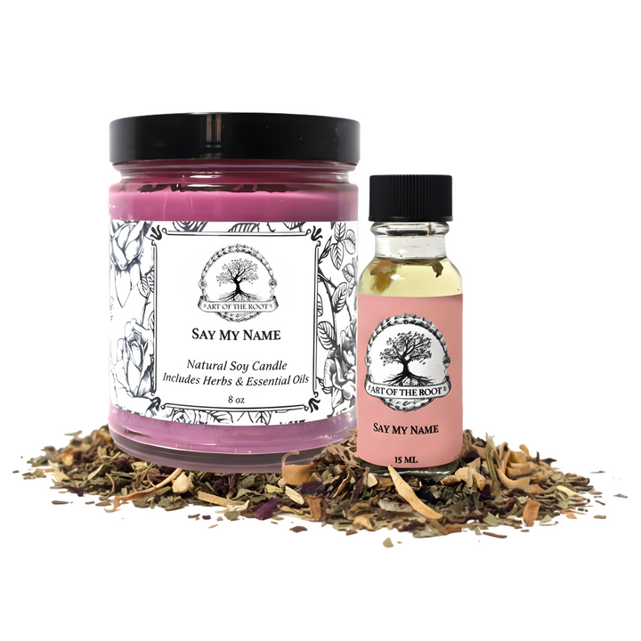 Say My Name Oil & Candle Bundle – For Passion, Confidence & Irresistible Attraction