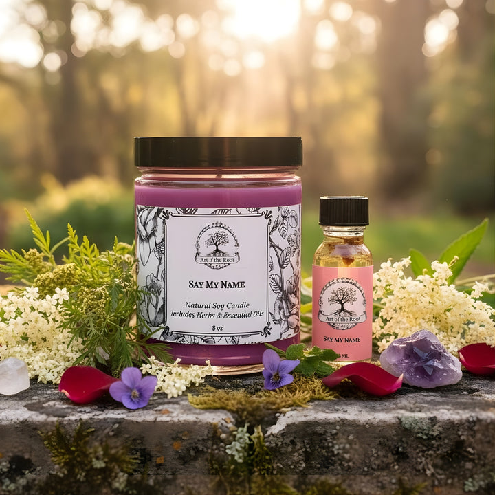 Say My Name Oil & Candle Bundle – For Passion, Confidence & Irresistible Attraction