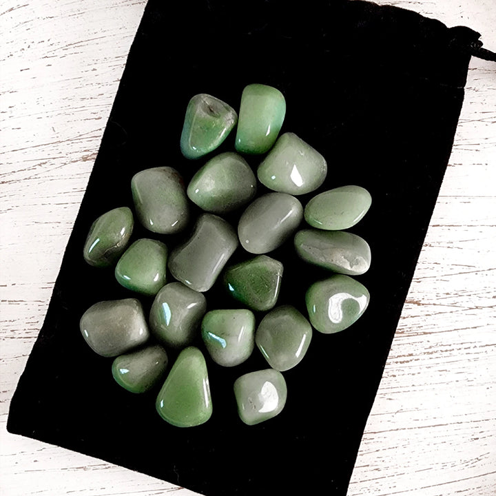 Polished Green Aventurine Stones for Healing and Self-Love