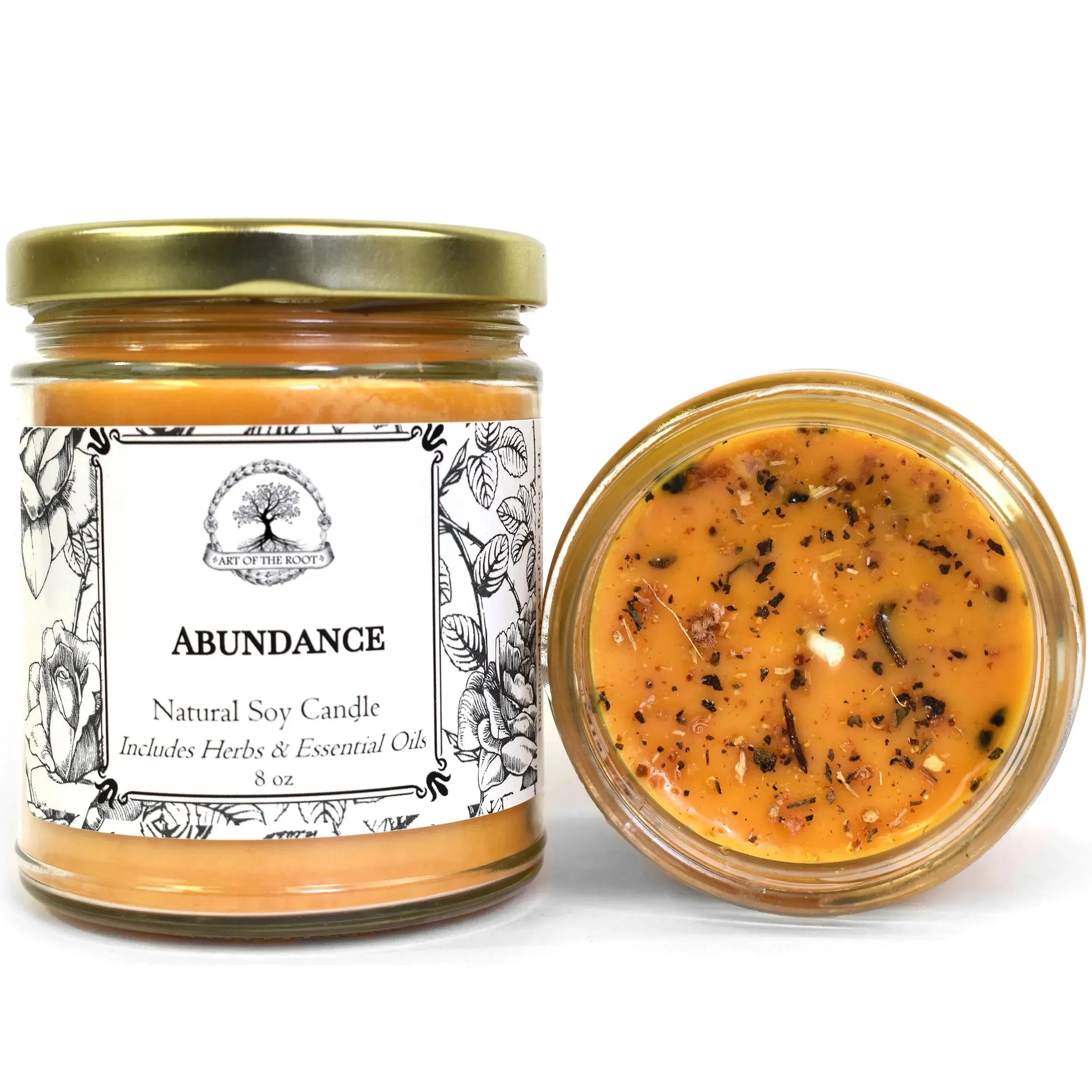 Abundance Soy Spell Candle for Prosperity, Love, Success & Money