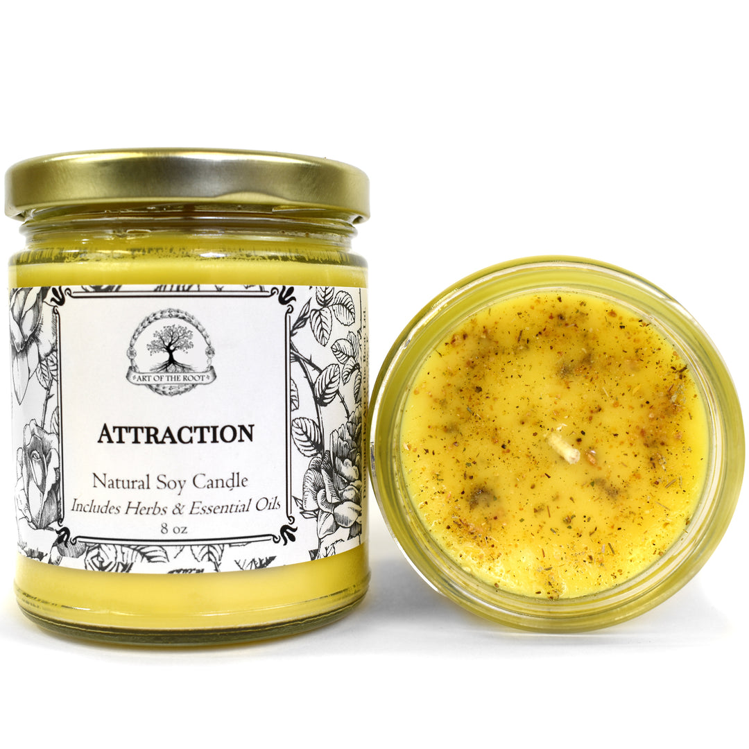 Attraction Soy Spell Candle for Money, Love, Success & Prosperity - Art Of The Root