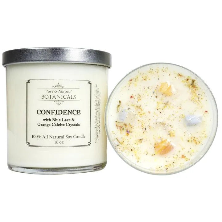 Confidence Pure & Natural Soy Candle (100% Natural) with Crytals - Art Of The Root