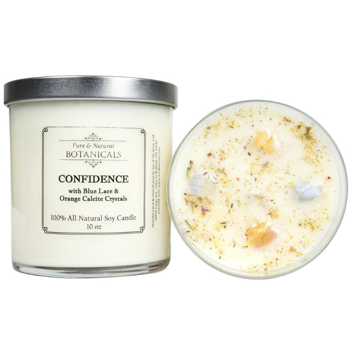 Confidence Pure & Natural Soy Candle (100% Natural) with Crytals - Art of the Root