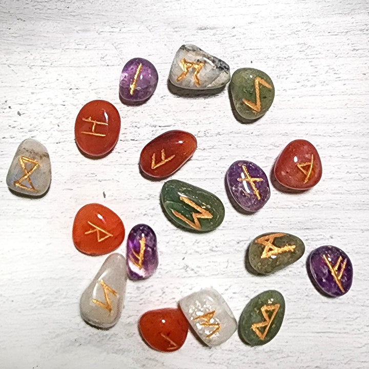 Crystal Rune Set for Divination, Intuition and Spiritual Knowledge - Art Of The Root