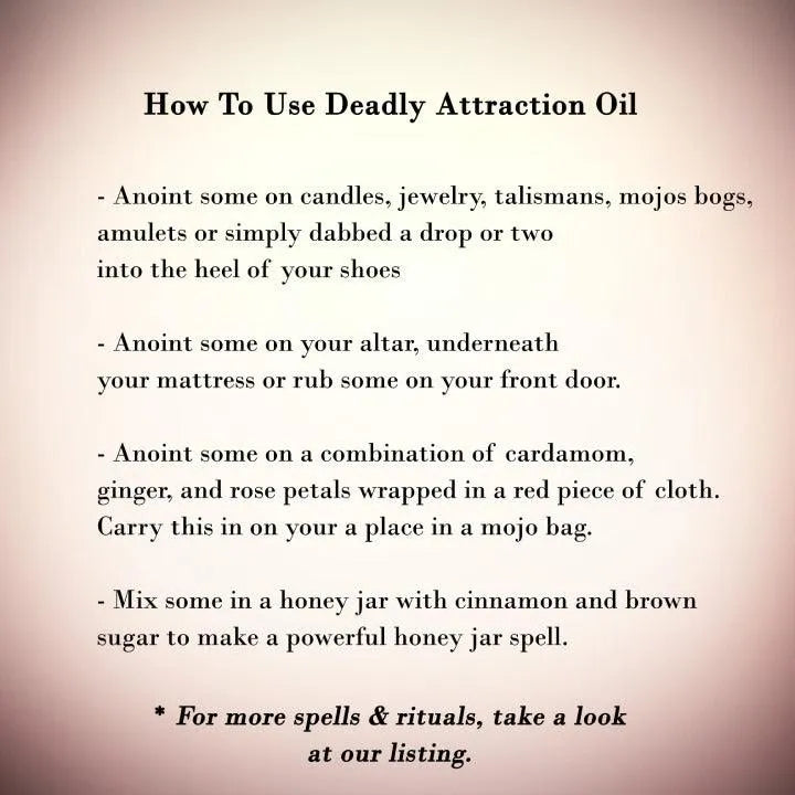 Art Of The Root Deadly Attraction Oil