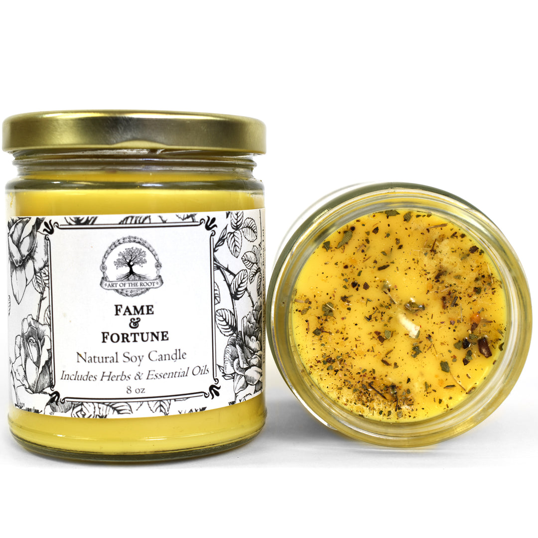 Fame & Fortune Soy Candle for Wealth, Success, Prosperity & Influence - Art Of The Root