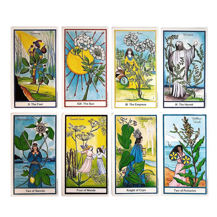 Herbal Tarot Deck by Michael Tierra: Insight and Herbal Wisdom - Art Of The Root