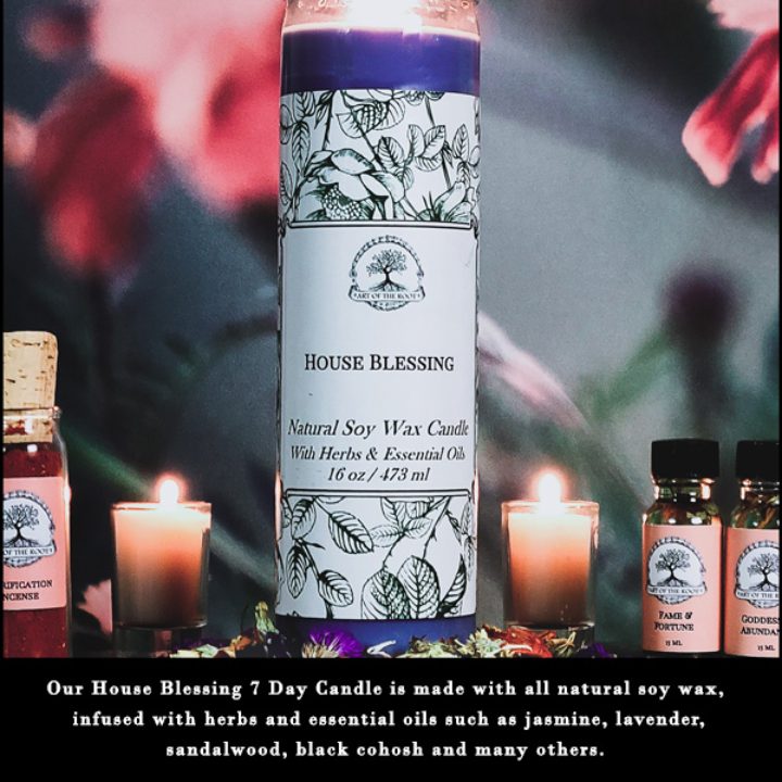 House Blessing 7 Day Candle for Good Fortune & Protection - Art of the Root