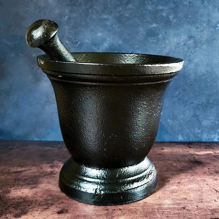 Iron Mortar and Pestle - 4.25" for Magical Rituals and Spells - Art Of The Root